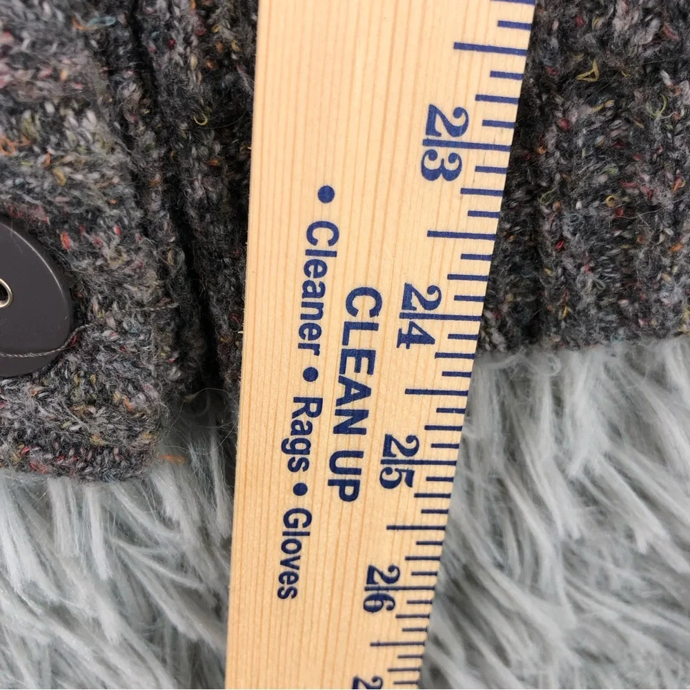 Maurices Sweater Womens Medium Snap Button Hooded Speckled Pockets Cardigan